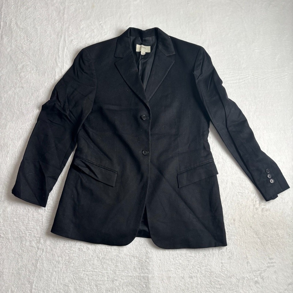Sfi Femme Blazer Jacket Womens Size 6 Black Lined Single Breasted Notch Lapel *‎